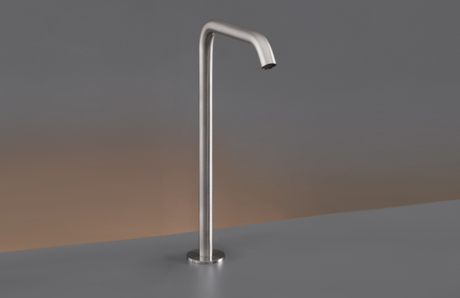 Излив CeaDesign Milo360, настольный, h-380 мм, поворотный, с доп. креплением, сталь, цвет сатинированная сталь - изображение 1