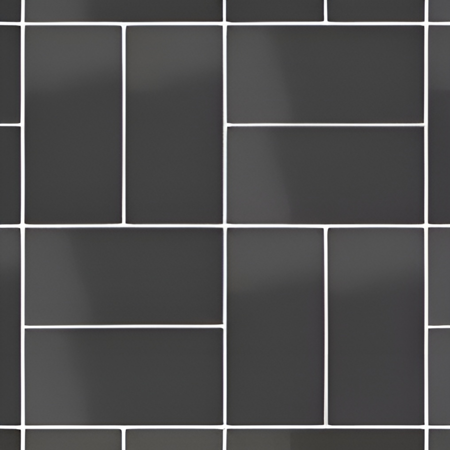 Micro. Керамогранит Microtiles Basket Glaze Black 40,2x40,2