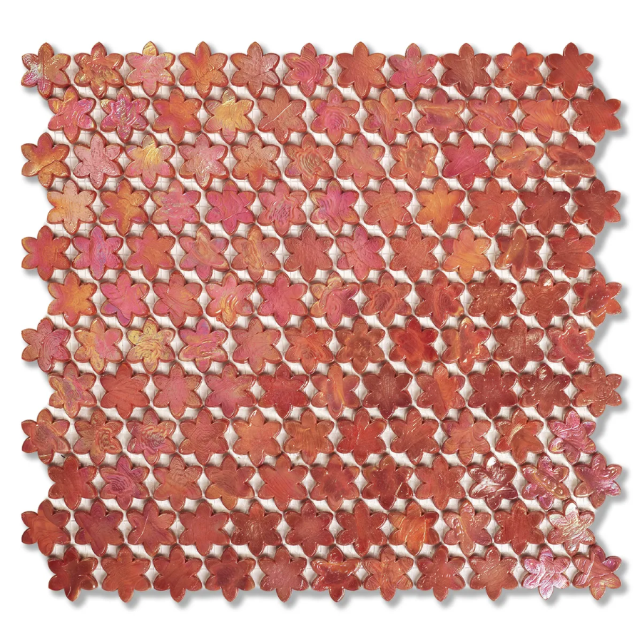 Sicis Смальтовая мозаика Petites Fleurs F08 Poppy sheet-size 316x293 mm