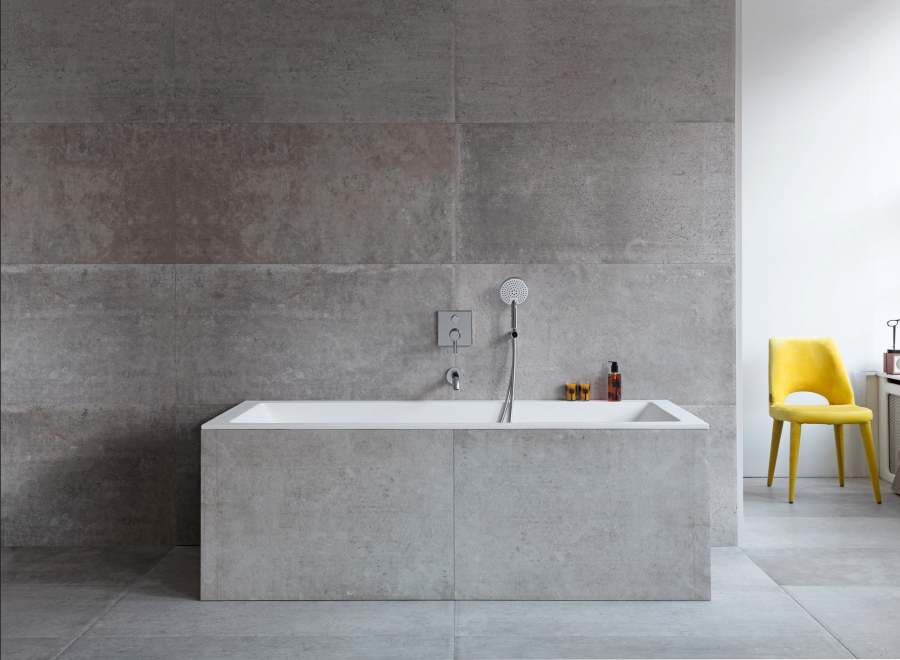 Смеситель для ванны Duravit C.1 скрытого монтажа, квадратная розетка, внешняя часть, цвет хром - изображение 3