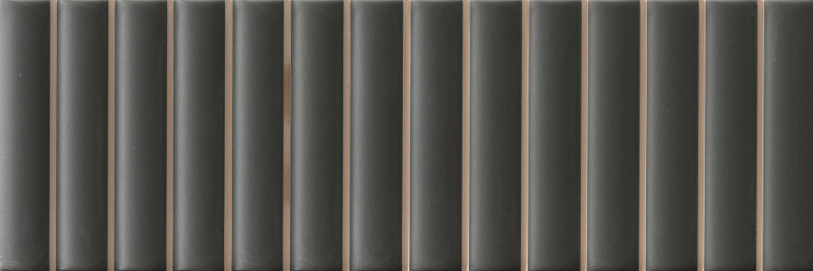 Micro. Керамогранит 3D Forms Fluted Graphite 10X30