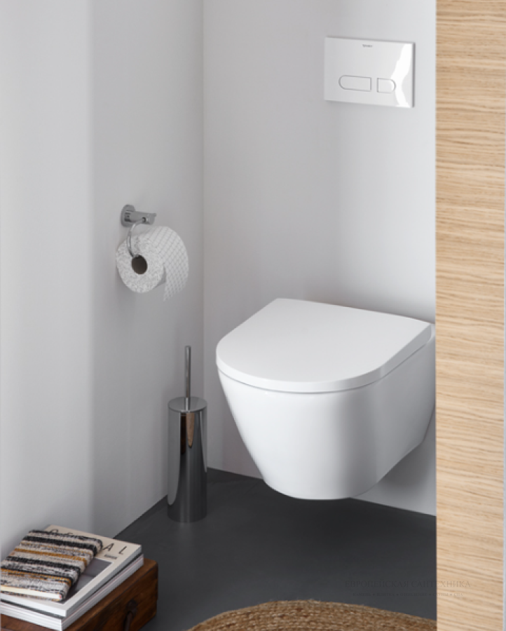 Унитаз Duravit D-Neo Rimless, подвесной, в комплекте с крышкой, 370x540 мм, безободковый, цвет белый - изображение 1