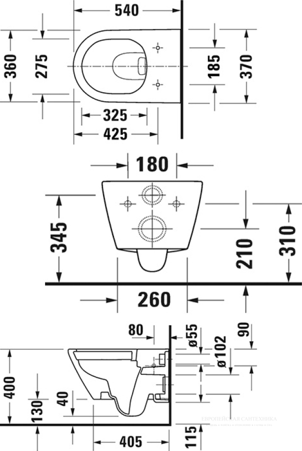 Унитаз Duravit D-Neo Rimless, подвесной, в комплекте с крышкой, 370x540 мм, безободковый, цвет белый - изображение 4