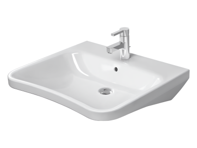 Раковина Duravit DuraStyle Vital подвесная, 650х570 мм, с переливом, 1 отверстие под смеситель, цвет белый с покрытием WonderGliss