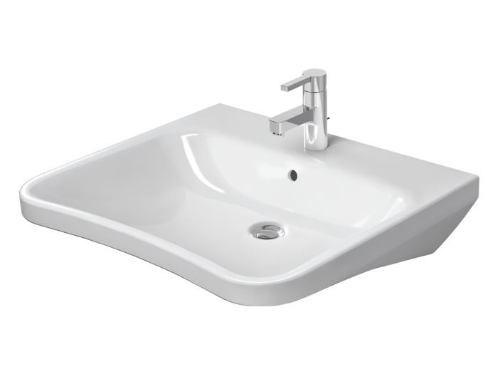На изображении товар Раковина Duravit DuraStyle Vital подвесная, 650х570 мм, с переливом, 1 отверстие под смеситель, цвет белый с покрытием WonderGliss от официального представителя в Москве