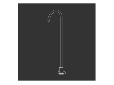 На изображении товар Излив для ванны CeaDesign SPOUTS FOR BATHTUB, свободностоящий, цвет сатинированная бронза от официального представителя в Москве