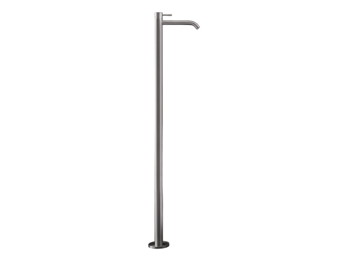 На изображении товар Смеситель для раковины CeaDesign Milo360, однорычажный, напольный, h-1105 мм, излив 195 мм, внешняя часть, сталь, цвет Black Diamond сатинированный от официального представителя в Москве