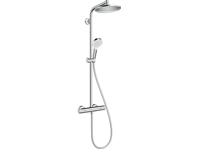 Душевая система Hansgrohe Crometta S 240: термостат, стойка, верхний душ, лейка ручная, шланг, цвет хром