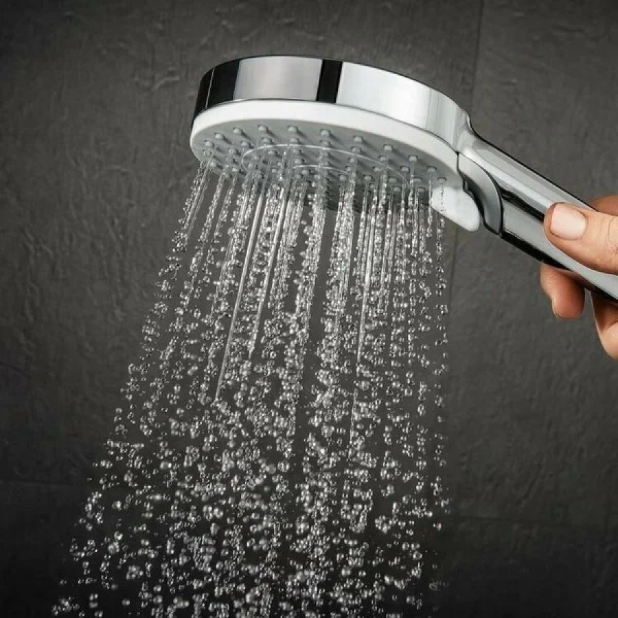 Душевая система Hansgrohe Crometta S 240: термостат, стойка, верхний душ, лейка ручная, шланг, цвет хром - изображение 1