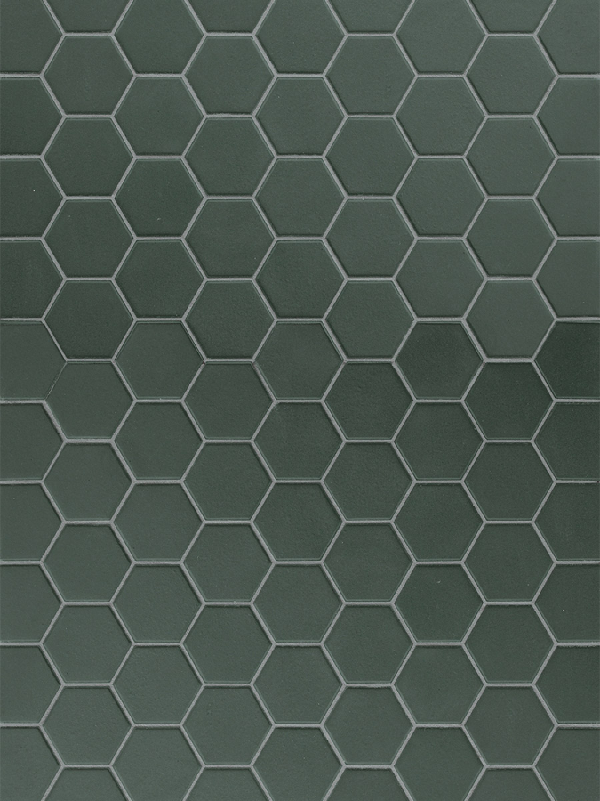 Terratinta Ceramics Мозаика, керамогранит Hexa Matt Green Echo Mosaic 31.6x31.6 (4.3x3.8) / 4.0