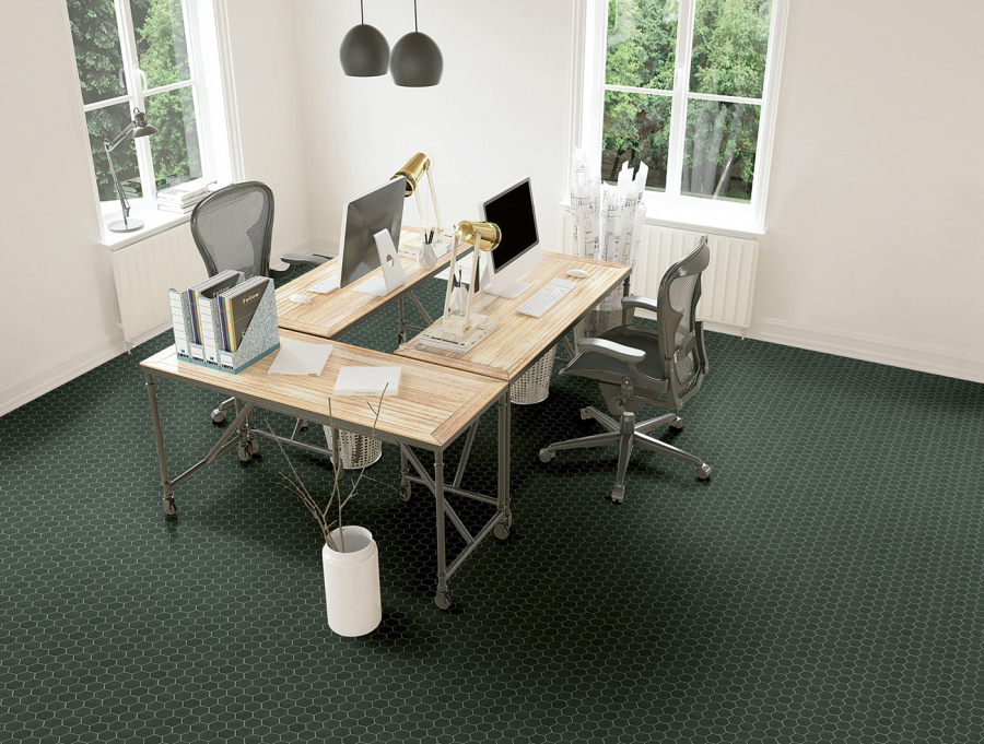 Terratinta Ceramics Мозаика, керамогранит Hexa Matt Green Echo Mosaic 31.6x31.6 (4.3x3.8) / 4.0 - изображение 1