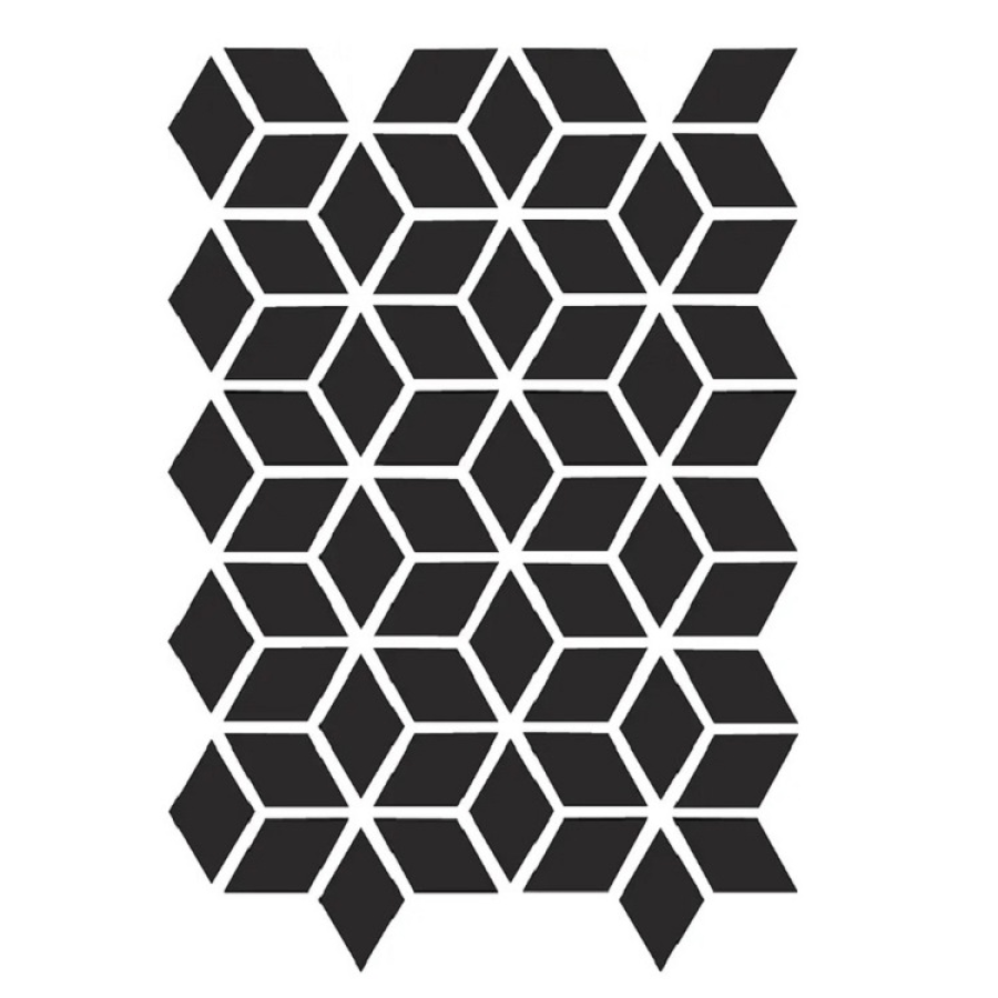 Etruria Керамогранит Xxs Rombo E 4X7 Su Rete Monocolore Nero