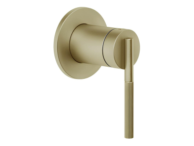 Cмеситель Gessi Ingranaggio, настенный, встраиваемый, внешняя часть, цвет Brushed Brass PVD