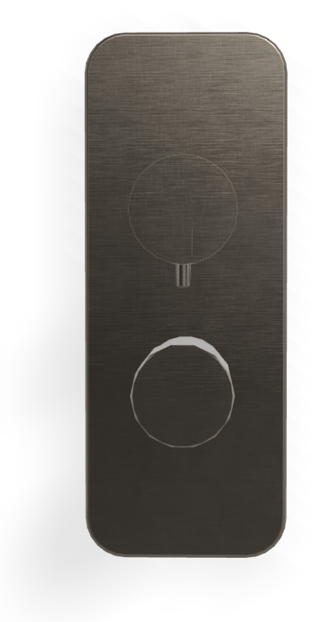 Смеситель для ванны/душа Carlo Frattini Spillo Tech, ручка V Collection, с переключателем на 2/3 потребителя, Н-260 мм, внешняя часть, цвет брашированный чёрный хром - изображение 1