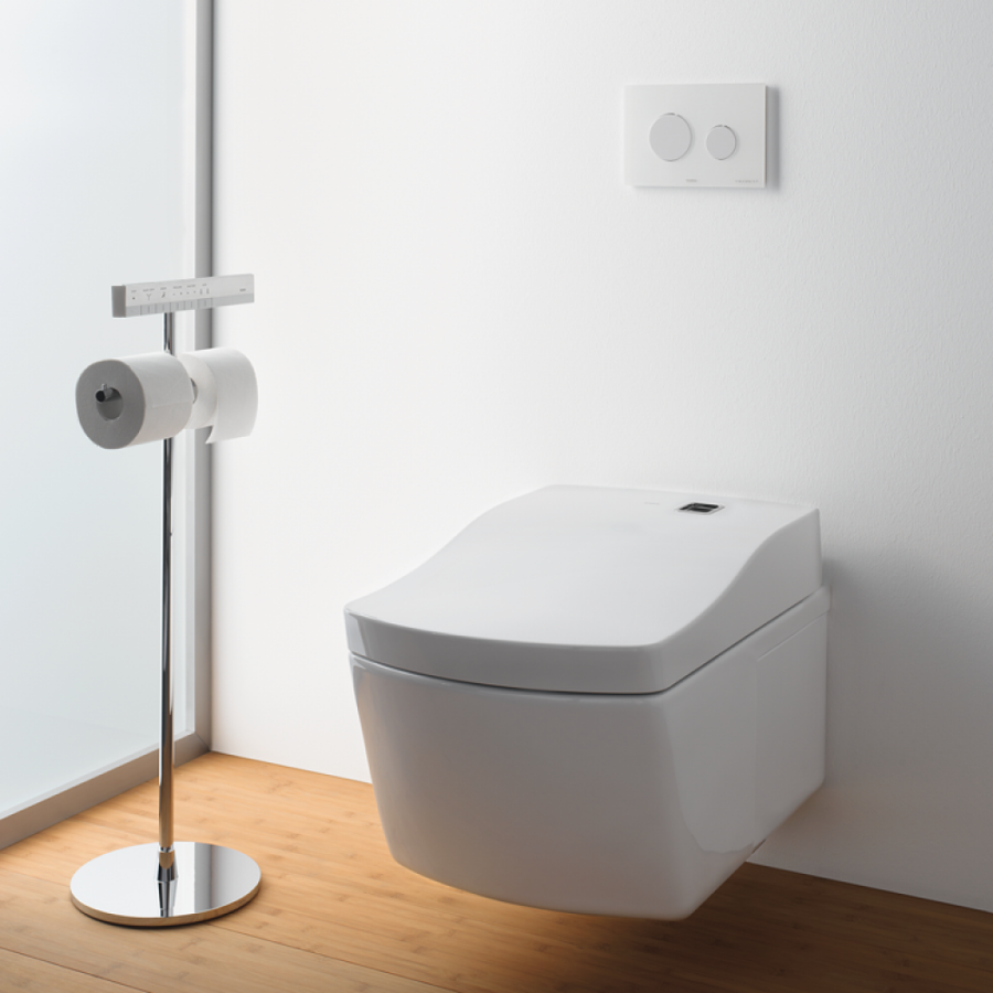 Клавиша смыва с логотипом Toto ТОТО и NEOREST, стекло цвет белый, подходит для встроенных бачков ТЕСЕ - изображение 2