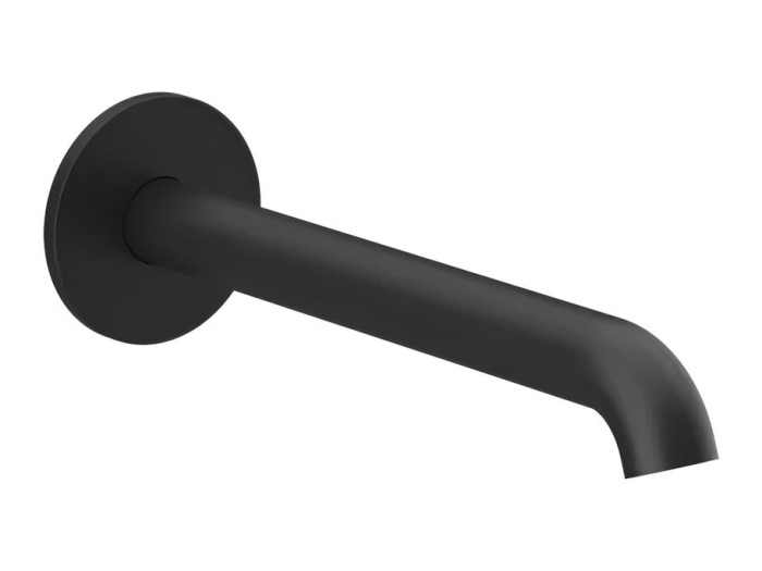 На изображении товар Излив Gessi Origini, средней длины, вылет 205 мм, цвет Matte Black от официального представителя в Москве