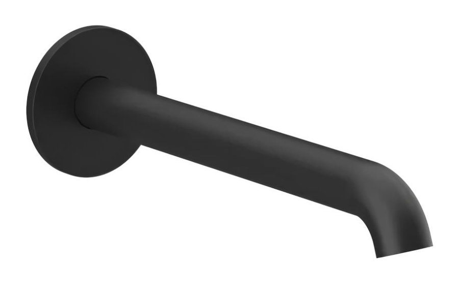 Излив Gessi Origini, средней длины, вылет 205 мм, цвет Matte Black