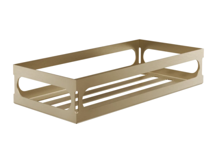 На изображении товар Полка Gessi Rilievo, настенная, цвет Warm Bronze Brushed PVD от официального представителя в Москве