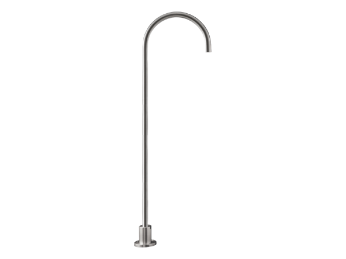 На изображении товар Излив для ванны CeaDesign Free Ideas, напольный, свободностоящий, H. 805 мм, внешняя часть, сталь, цвет сатинированная сталь от официального представителя в Москве