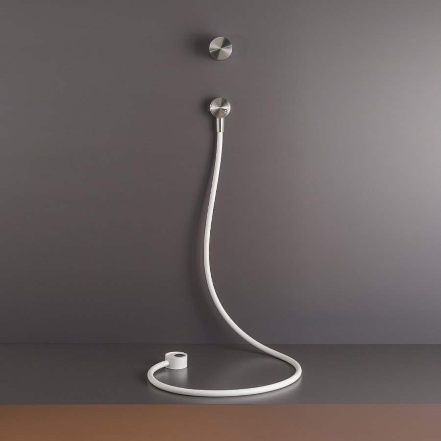 Смеситель для душа CeaDesign Opus, прогрессивный, настенный, внешняя часть, сталь, цвет сатинированная сталь - изображение 2