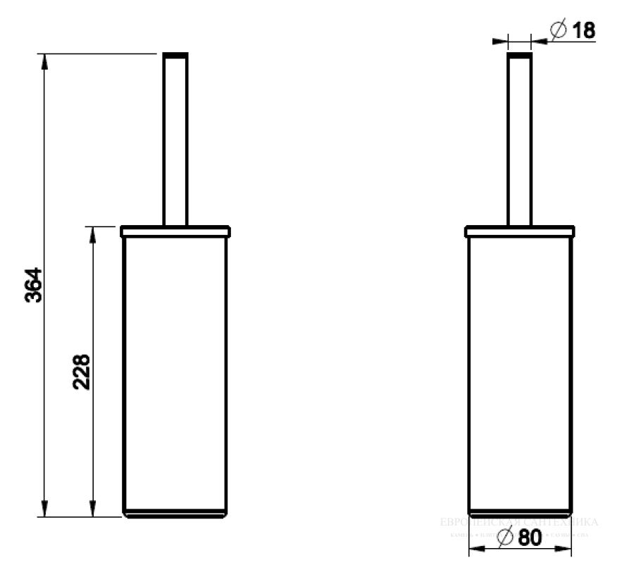 Ёршик Gessi Rilievo, напольный, цвет Warm Bronze Brushed PVD - изображение 1