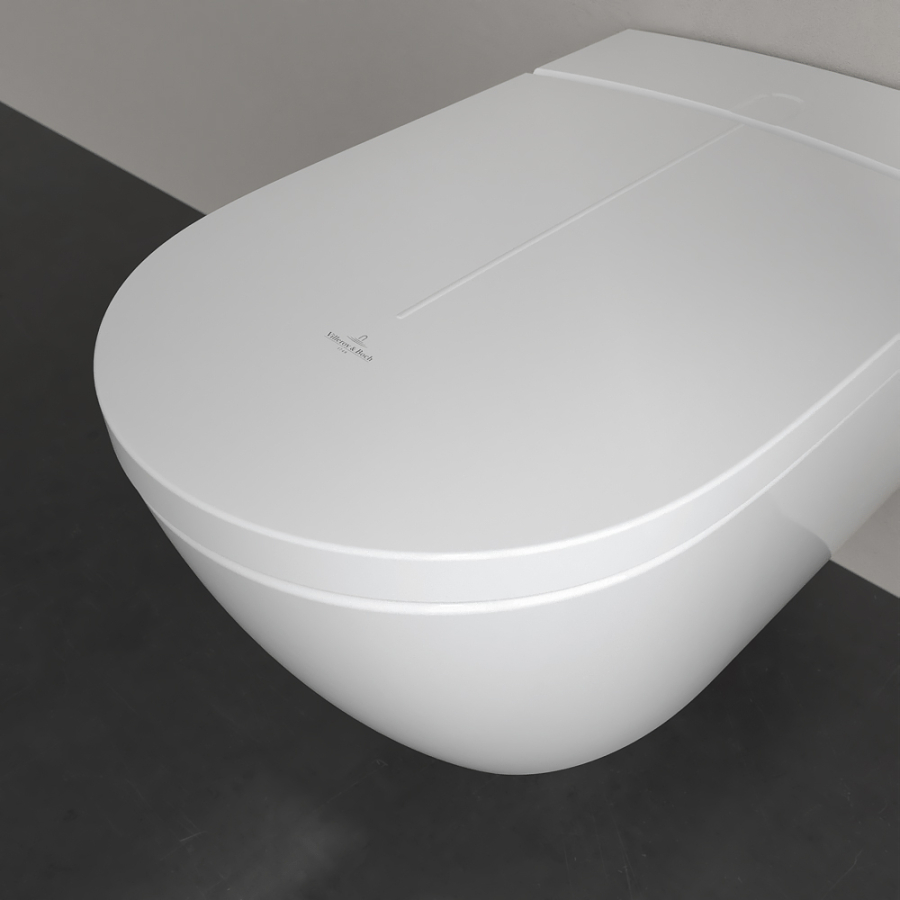 Унитаз Villeroy&Boch ViClean -I100, подвесной, с крышкой-биде, 385 x 595 x 400 mm, 220-240 V AC / 50 Hz,  с дистанц. пультом, White Alpin CeramicPlus - изображение 4