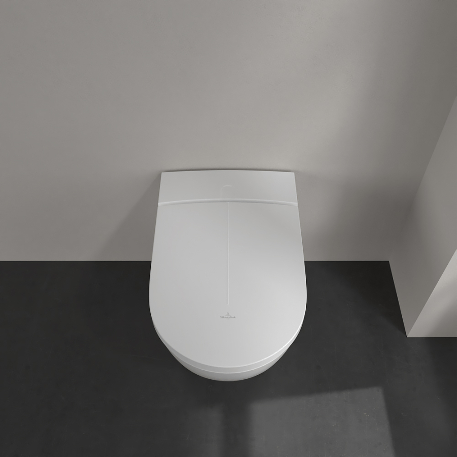 Унитаз Villeroy&Boch ViClean -I100, подвесной, с крышкой-биде, 385 x 595 x 400 mm, 220-240 V AC / 50 Hz,  с дистанц. пультом, White Alpin CeramicPlus - изображение 1