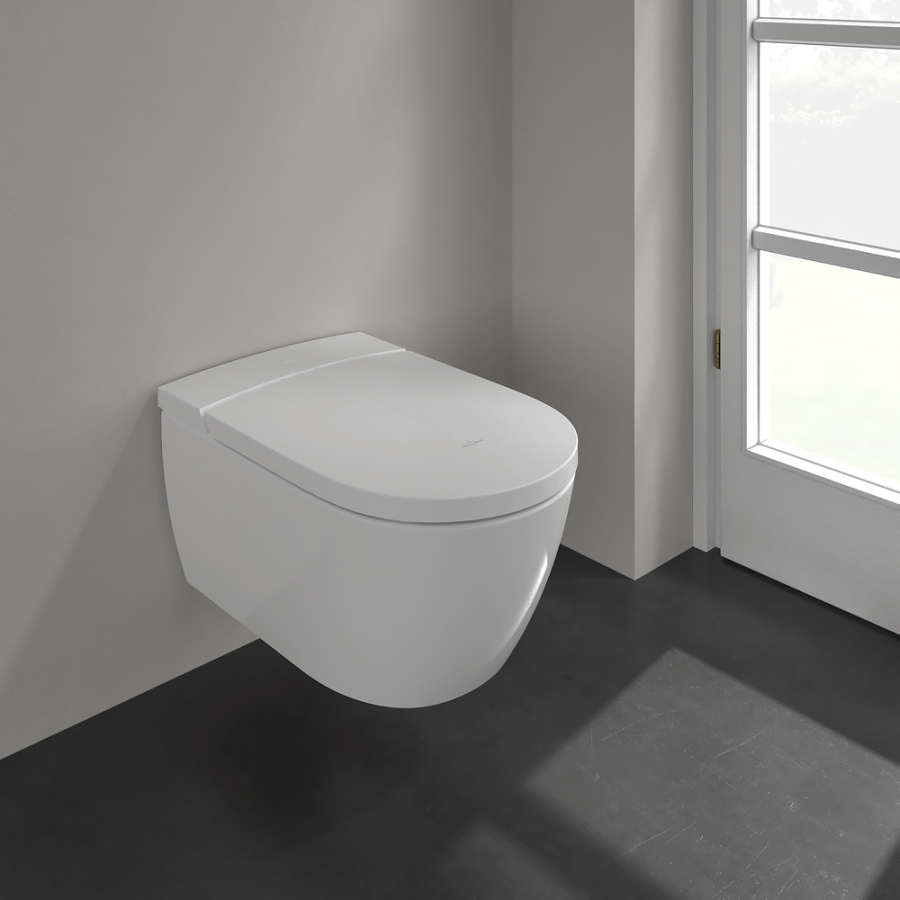 Унитаз Villeroy&Boch ViClean -I100, подвесной, с крышкой-биде, 385 x 595 x 400 mm, 220-240 V AC / 50 Hz,  с дистанц. пультом, White Alpin CeramicPlus - изображение 3