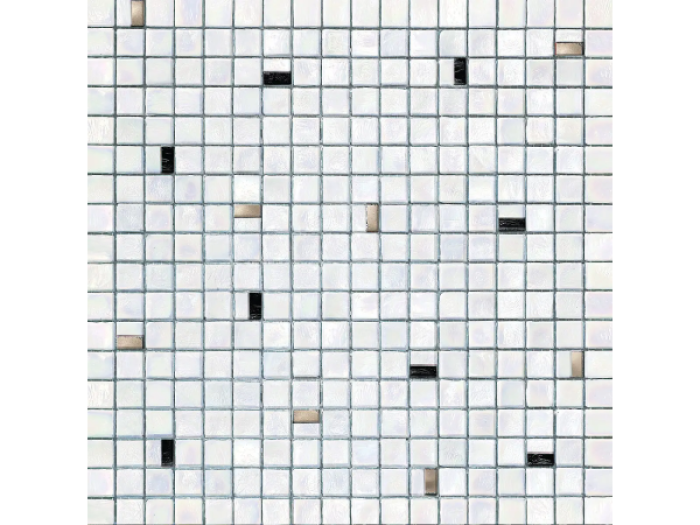 На изображении товар Sicis Стеклянная мозаика Coriandoli Cor 408 chips size 15х15 mm sheet size 295x295 mm от официального представителя в Москве