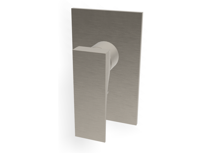 На изображении товар Смеситель  Carlo Frattini Zeta, с переключателем на 2 источника, Н-165 мм, внешняя часть, цвет никель брашированный от официального представителя в Москве