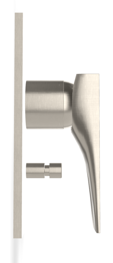 Смеситель  Carlo Frattini Zeta, с переключателем на 2 источника, Н-165 мм, внешняя часть, цвет никель брашированный - изображение 2