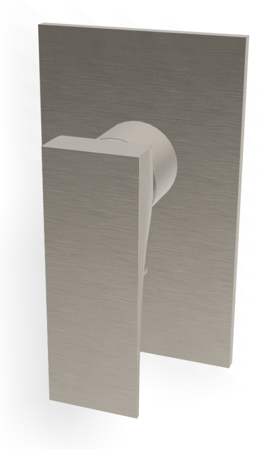 Смеситель  Carlo Frattini Zeta, с переключателем на 2 источника, Н-165 мм, внешняя часть, цвет никель брашированный