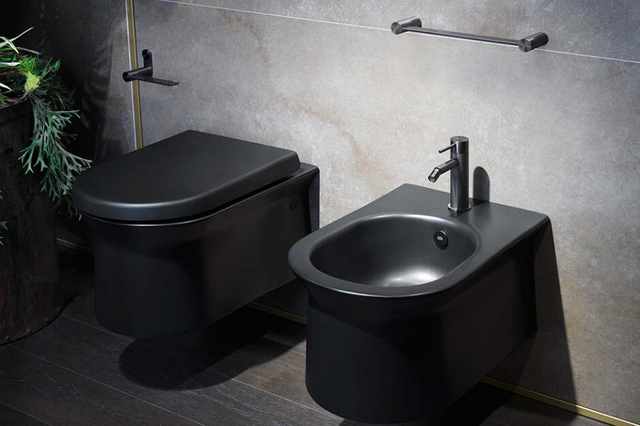 Бумагодержатель Gessi 316 настенный, без крышки, цвет Black Metal Brushed PVD - изображение 3