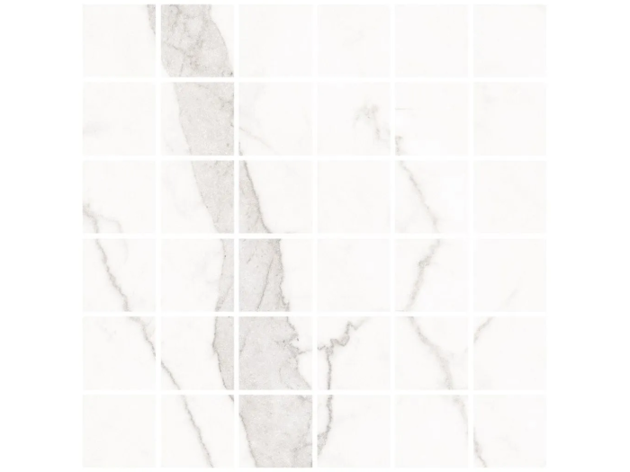 На изображении товар Living Ceramics Керамогранит Blanc Calacatta Mosaic 55 Soft textured 29,8x29,8 от официального представителя в Москве