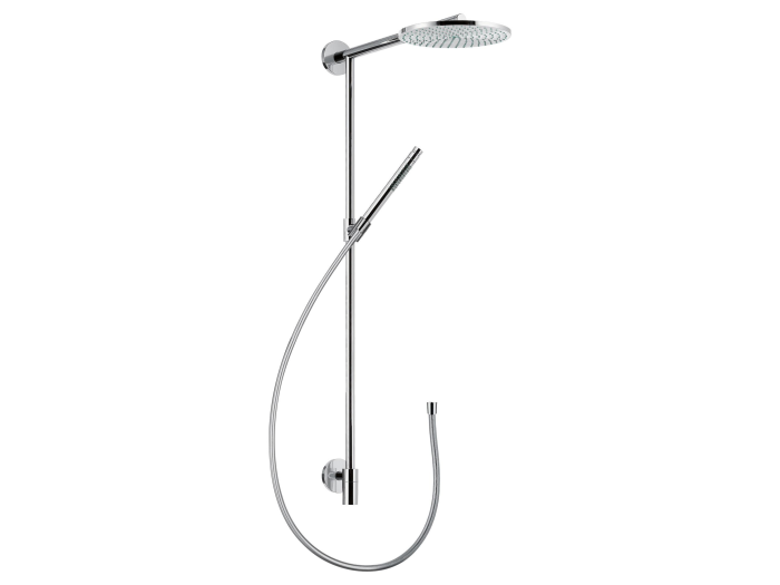 На изображении товар Душевая стойка Hansgrohe Raindance S 240 Showerpipe Connect, кронштейн 460 мм, цвет хром от официального представителя в Москве