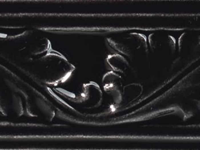 На изображении товар CERAMICHE GRAZIA Бордюр FORMAE FOLIAGE 6,5X26 EBONY от официального представителя в Москве