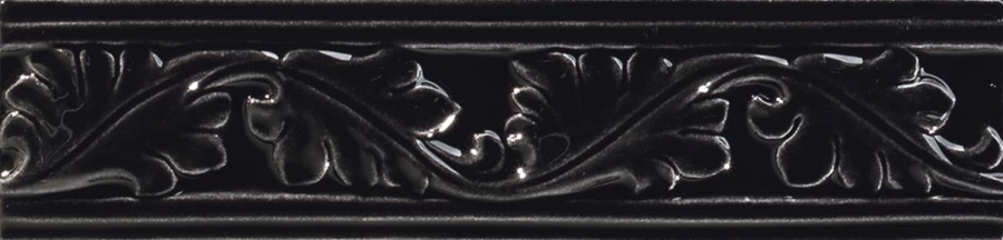 CERAMICHE GRAZIA Бордюр FORMAE FOLIAGE 6,5X26 EBONY