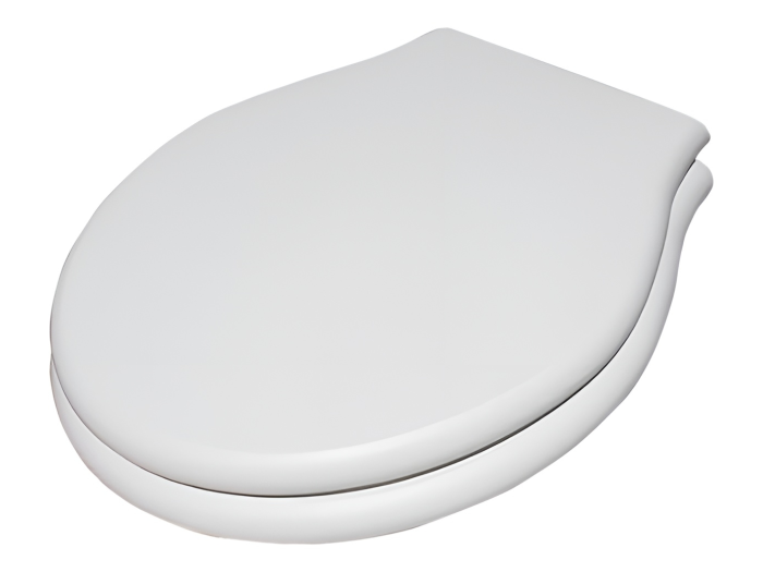 На изображении товар Сиденье для унитаза Globo Paestum, с системой soft-close, петли золото, цвет белый от официального представителя в Москве