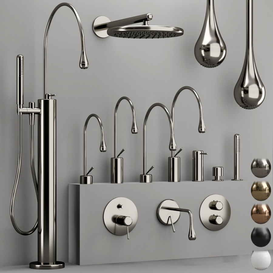 Cмеситель для раковины Gessi Goccia h745 мм, высокий с длинным изливом, без донного клапана, цвет Copper GHRC - изображение 4
