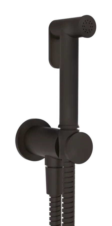 Гигиенический душ Gessi Tondo, шланг 1250 мм, шланговое подсоединение с держателем лейки, цвет Aged Bronze