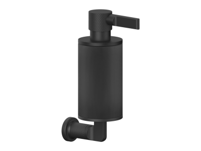 На изображении товар Дозатор Gessi Inciso ⌀75хh240 мм, настенный, цвет Matte Black от официального представителя в Москве