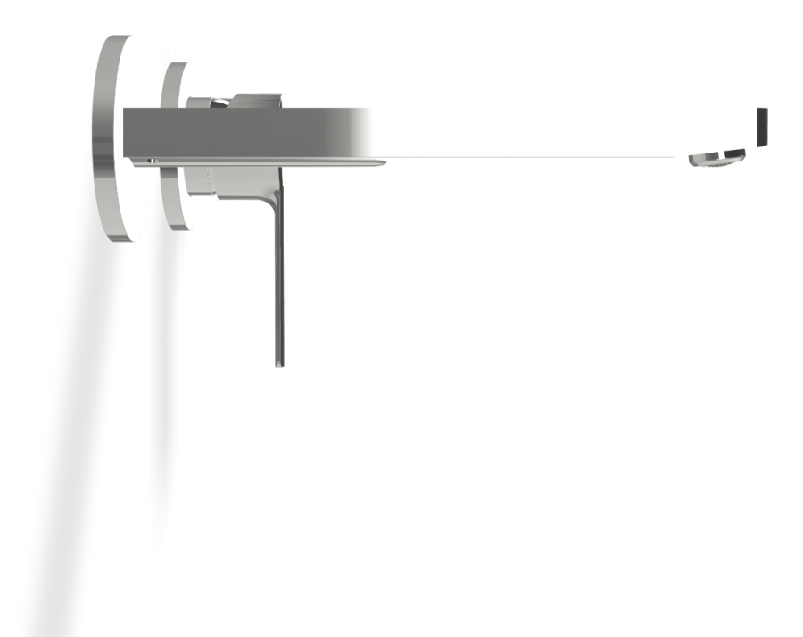 Смеситель для раковины Carlo Frattini Mast, однорычажный, с донным клапаном Click-Clack, Н-125 мм, внешняя часть, цвет хром - изображение 2