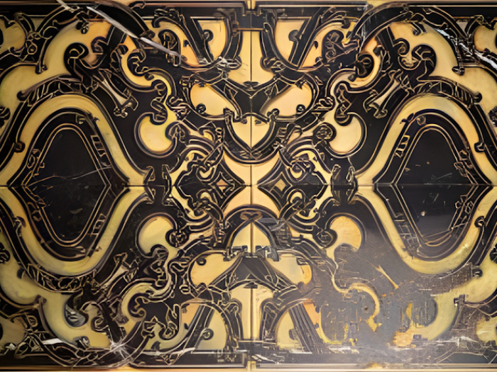 На изображении товар Akros Venezia Камень La Dolce vita Sublime XL T Nero Marquinia Gold 61х122х1 от официального представителя в Москве