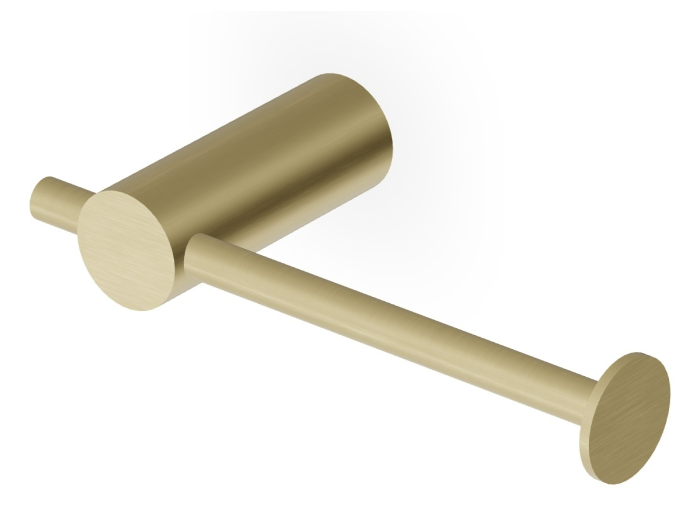 На изображении товар Бумагодержатель Zucchetti Helm, настенный, цвет Brushed British Gold PVD от официального представителя в Москве