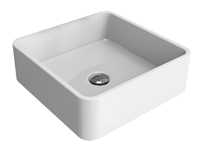 На изображении товар Раковина Flaminia Miniwash подвесная/накладная, 400х400 мм, цвет белый глянцевый от официального представителя в Москве