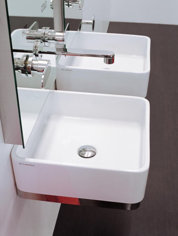 Раковина Flaminia Miniwash подвесная/накладная, 400х400 мм, цвет белый глянцевый - изображение 3