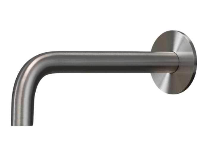 На изображении товар Излив CeaDesign Free Ideas, настенный, L. 205 мм, сталь, цвет сатинированная сталь от официального представителя в Москве