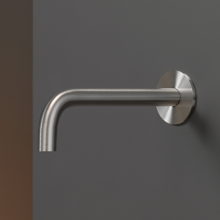 Излив CeaDesign Free Ideas, настенный, L. 205 мм, сталь, цвет сатинированная сталь - изображение 1