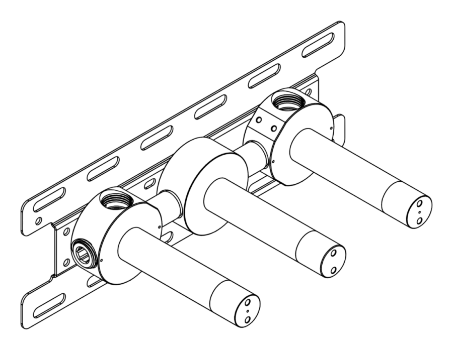 Скрытая часть CeaDesign Sixty,  для встраиваемого настенного смесителя на 3 отверстия