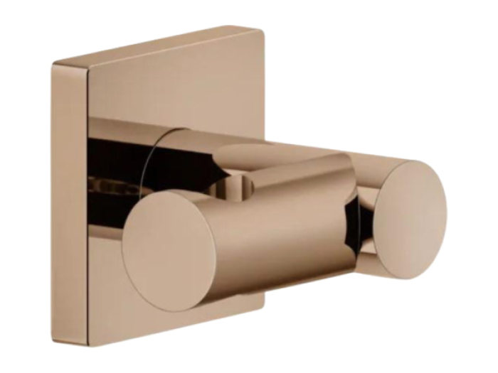 На изображении товар Держатель для душевой лейки Gessi Rilievo, поворотный, ширина 90 мм, цвет Copper PVD от официального представителя в Москве